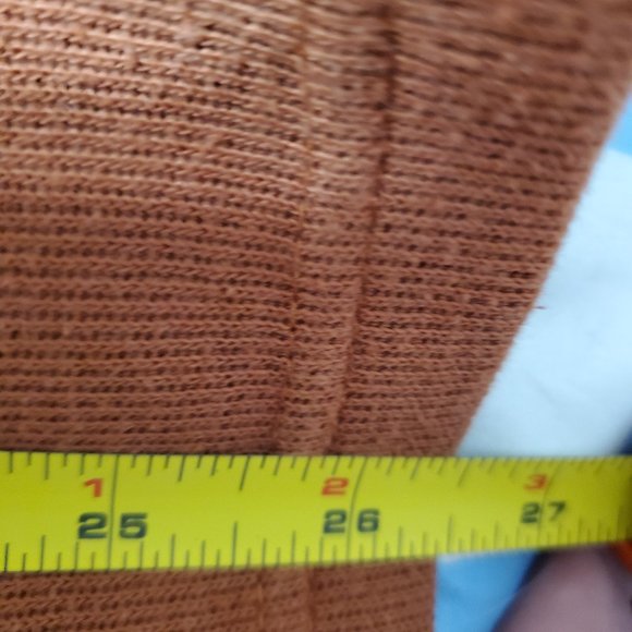 Joe Joseph Abboud Orange Partial Zip Mock Neck Sweater L - Picture 7 of 7